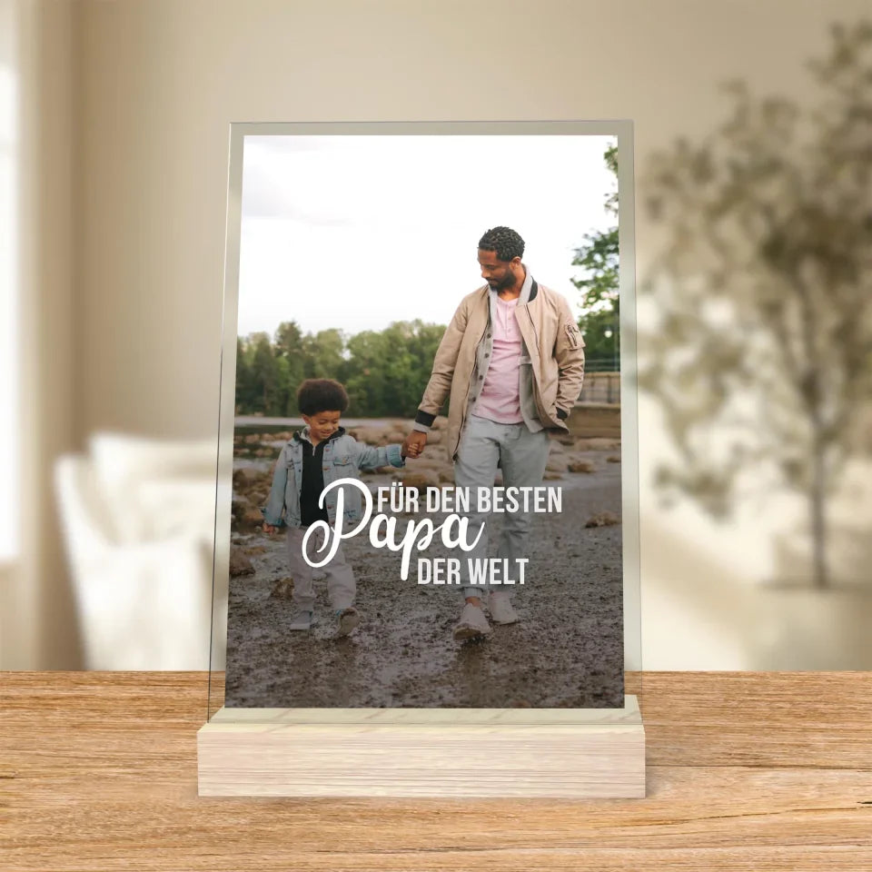 Acrylglas Bester Papa der Welt (2)_Mockup 1 Gerade stehend