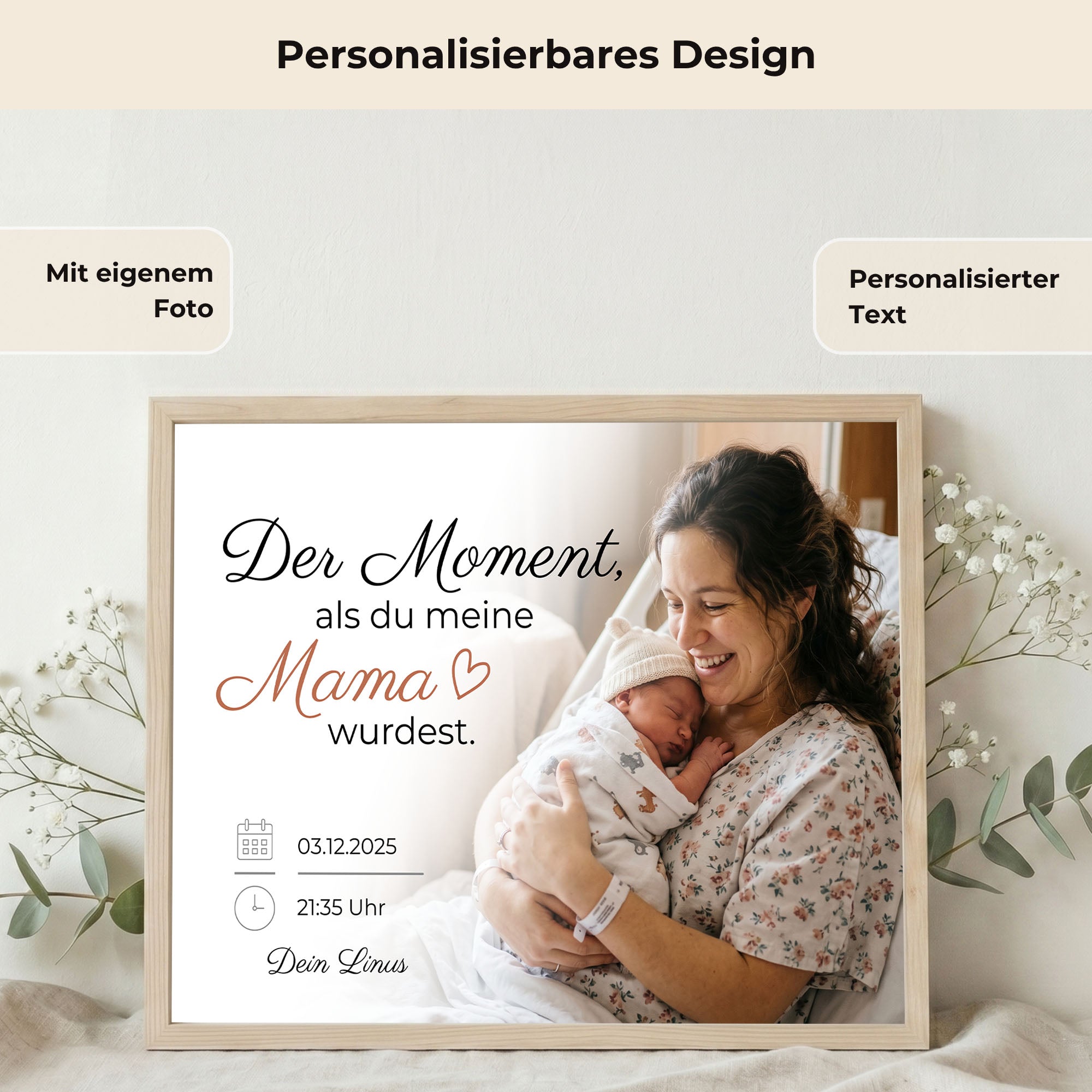 Poster "Der Moment" mit Rahmen und gratis Schlüsselanhänger