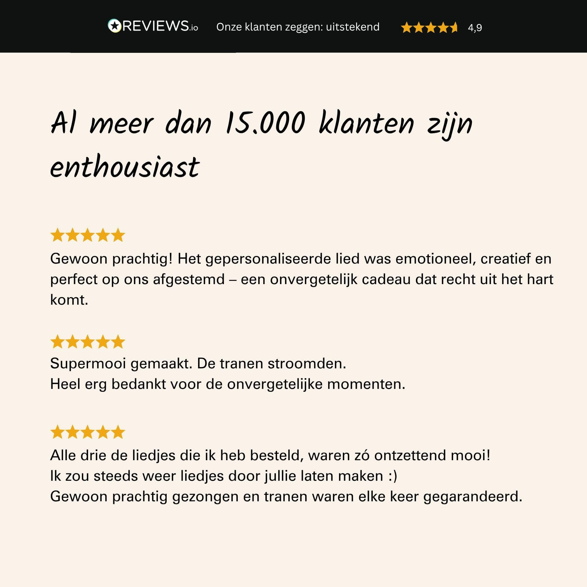 Gepersonaliseerd lied – Jullie verhaal, jullie lied