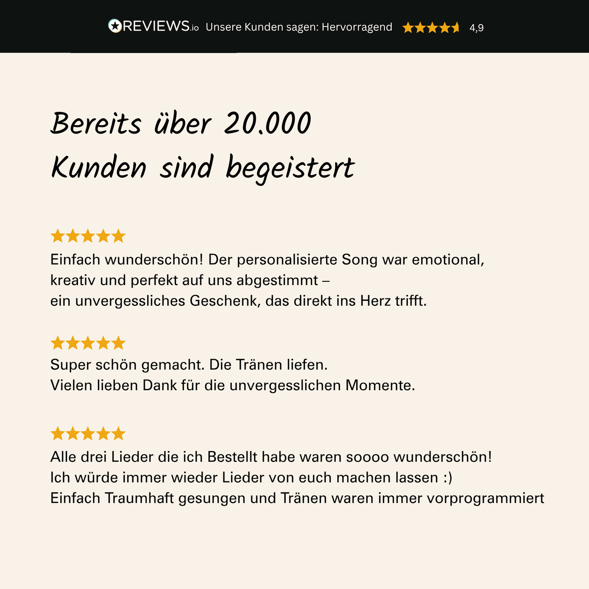 Gepersonaliseerd lied – Jullie verhaal, jullie song