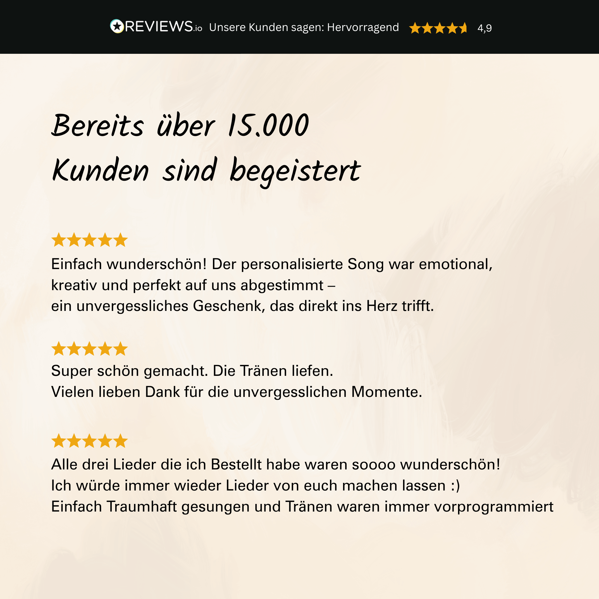 Personalisiertes Lied – Eure Geschichte, euer Song